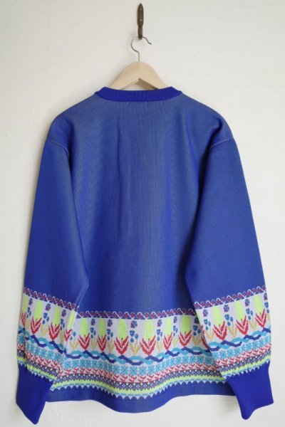 画像1: WATARU TOMINAGA       polyester knit sweater・blue yellow