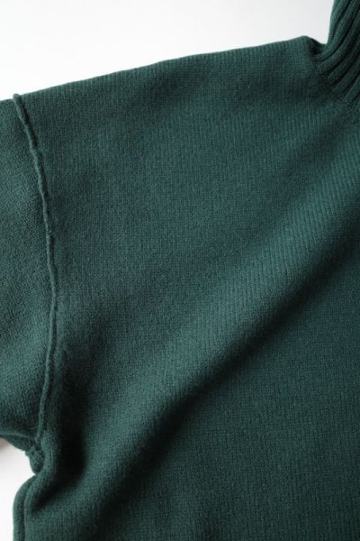 画像1: stein       OVERSIZED IMPRESSION HIGH NECK KNIT LS・GREEN