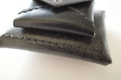 画像3: ebagos  エバゴス　　ブライドルレザーWフウトウ型財布・ブラック