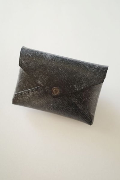 画像1: ebagos  エバゴス　　ブライドルレザーWフウトウ型財布・ブラック