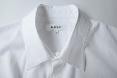 画像1: sulvam       サルバム ”women shoulder open shirt”ショルダーオープンシャツ・ホワイト
