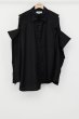 画像1: sulvam       サルバム ”women shoulder open shirt”ショルダーオープンシャツ・ブラック (1)