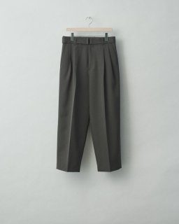 stein BELTED WIDE STRAIGHT TROUSERS・BLACK - tity