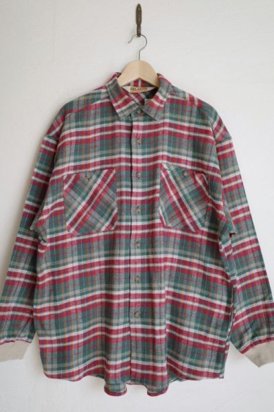 画像1: RELAX FIT       リラックスフィット ”MACRIB Flannel shirt”ネルシャツ・グリーンチェック (1)