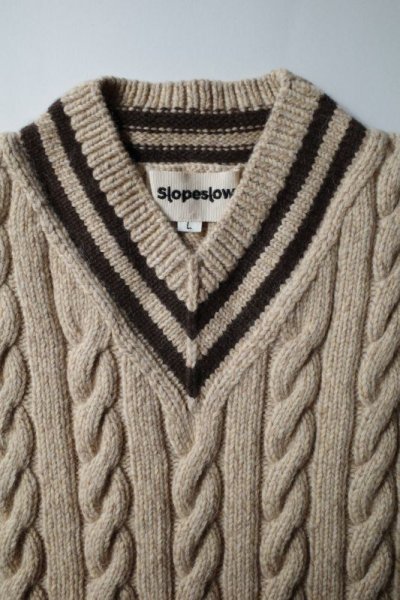 画像3: slopeslow       Cashmer HAND cricket sweater