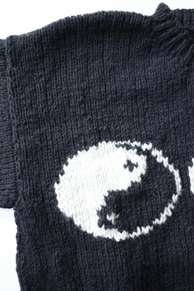 画像3: MacMahon Knitting Mills       Line Yin&Yang Crew Ncek Knit・BLACK
