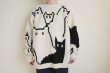 画像10: MacMahon Knitting Mills       Crew Ncek Knit Cats・WHITE (10)