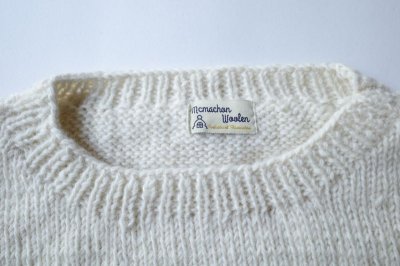 画像2: MacMahon Knitting Mills       Line Yin&Yang Crew Ncek Knit・WHITE