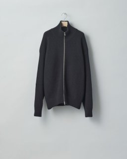 stein OVERSIZED DRIVERS KNIT ZIP JACKET・BLACK - tity