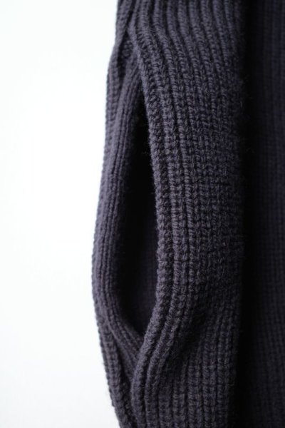 画像3: stein       OVERSIZED DRIVERS KNIT ZIP JACKET・DARK NAVY