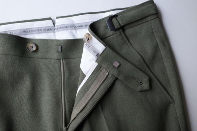 画像1: KYOU       "RITH"  Reproduced Poly Twill Trousers・OLIVE