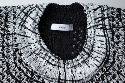 画像1: Khéiki      30%OFF  Printed Panel Sweater・Black