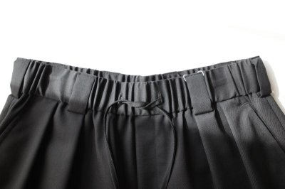 画像1: Blanc YM       wide easy half trousers  black