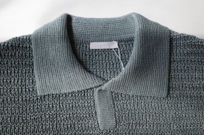 画像1: Blanc YM       skipper knit shirt slategrey