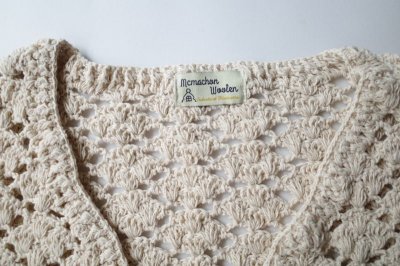 画像2: MacMahon Knitting Mills       Crochet Cardigan - SOLID・NATURAL