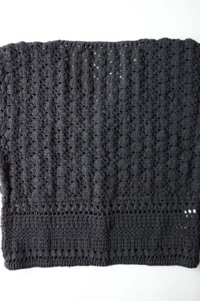 画像1: MacMahon Knitting Mills       Crochet Cardigan - SOLID・BLACK