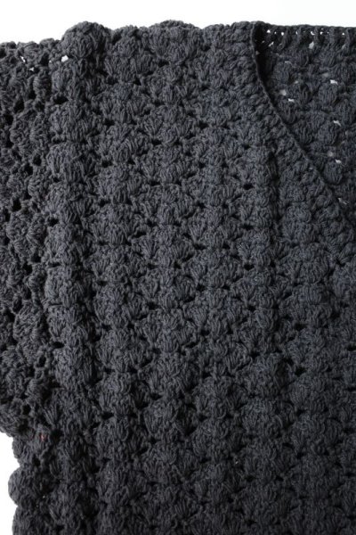 画像3: MacMahon Knitting Mills       Crochet Cardigan - SOLID・BLACK
