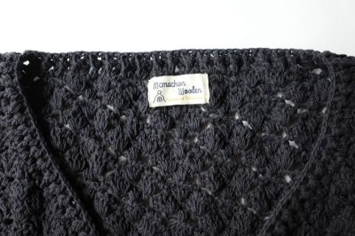 画像2: MacMahon Knitting Mills       Crochet Cardigan - SOLID・BLACK