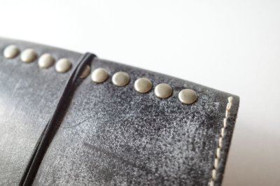 画像3: ebagos  エバゴス　　ブライドルレザーカシメ二つ折財布