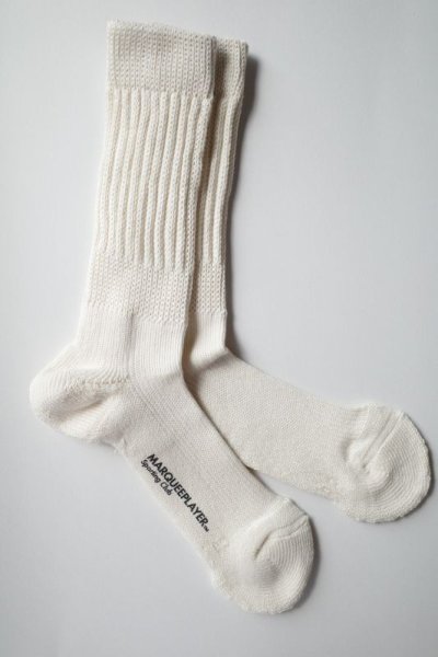 画像3: MARQUEE PLAYER       Hybrid rib socks ivory white"made in Japan"