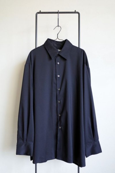 画像1: DOUGALL       Oversized Shirt・black (1)