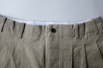 画像1: AXIS       3 Tucks Tapered Pants・BEIGE
