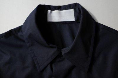 画像1: DOUGALL       Gathered-back Short Sleeve Shirts・navy