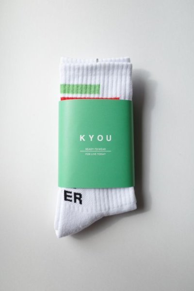 画像1: KYOU       "FEET"01 JQD Knit Message Socks