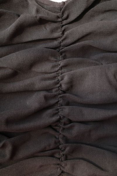 画像3: Mediam       Cotton Tulle Gather Tops・brown