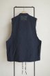 画像2: Fujimoto       India Fabric Overdyed Vest Shirt・BLACK (2)