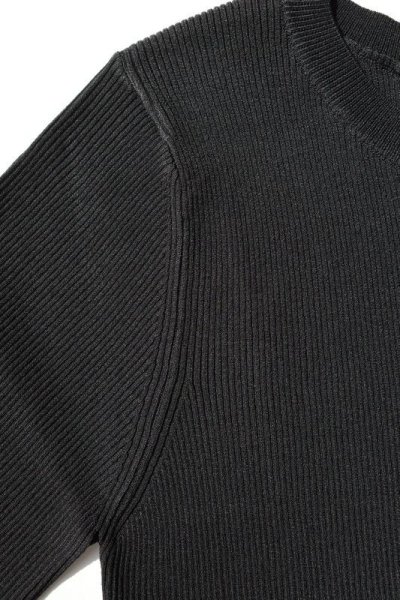 画像2: HeRIN.CYE       Back slit knit tops・BLACK