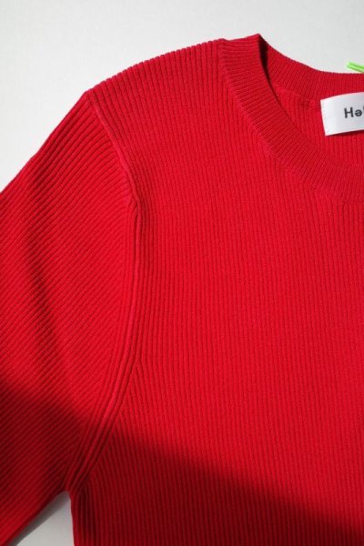 画像2: HeRIN.CYE       Back slit knit tops・RED