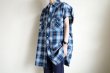 画像18: TAKAHIROMIYASHITATheSoloist.       cut off sleeve western shirt.・blue (18)