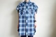画像9: TAKAHIROMIYASHITATheSoloist.       cut off sleeve western shirt.・blue (9)