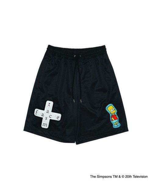 画像1: FACETASM       THE SIMPSONS MESH SHORTS・black (1)