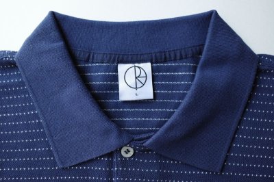 画像1: Polar Skate Co.       SURF POLO SHIRT DOTS・DARK BLUE