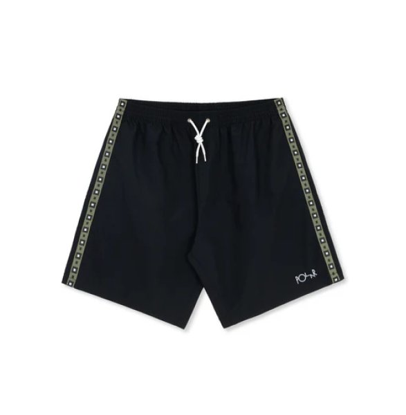 画像1: Polar Skate Co.       Swim Shorts Square Stripe・Black×Jade Green (1)