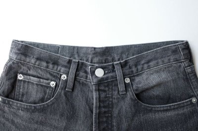 画像1: ssstein         DEFORMATION WIDE DENIM JEANS・BLACK