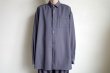 画像7: Blanc YM       Wool Gabardine Wide Shirt・comet gray (7)