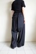 画像12: Blanc YM       Wool Gabardine Adjustment Pants・black (12)