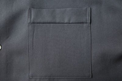 画像2: Blanc YM       Wool Gabardine Wide Shirt・black