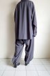 画像13: Blanc YM       Wool Gabardine Wide Shirt・comet gray (13)