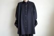 画像7: Blanc YM       Wool Gabardine Wide Shirt・black (7)