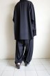 画像13: Blanc YM       Wool Gabardine Wide Shirt・black (13)