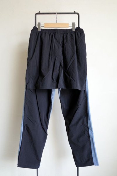 画像1: BODYSONG.      REMODELED DENIM BACK + LAYERED TRAINING PT (1)