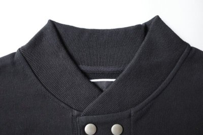 画像1: PHINGERIN       フィンガリン  DOUBLE HENLEY SWEATSHIRT・BLACK