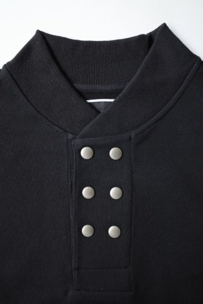 画像2: PHINGERIN       フィンガリン  DOUBLE HENLEY SWEATSHIRT・BLACK