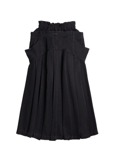 画像1: HOUGA       look-forward skirt・BLACK (1)