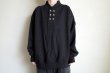 画像9: PHINGERIN       フィンガリン  DOUBLE HENLEY SWEATSHIRT・BLACK (9)