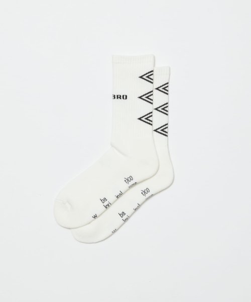 画像1: BAL       UMBRO JACQUARD SOCKS・white (1)